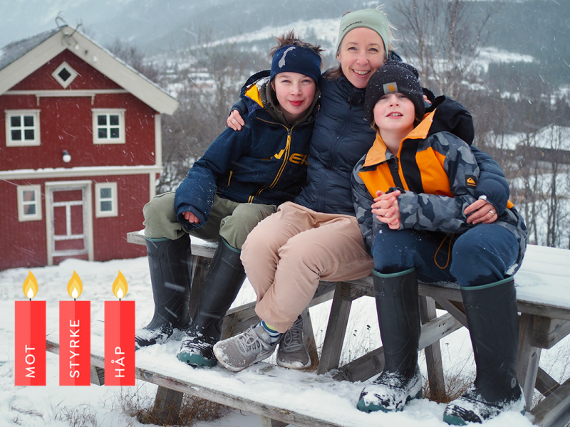 Alve og familien på benken